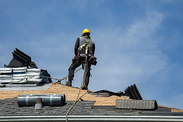 Professional Roof Replacement technician working in Newburyport, MA